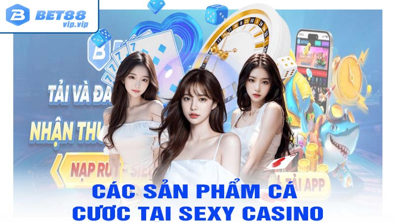 Các sản phẩm cá cược tại sexy casino